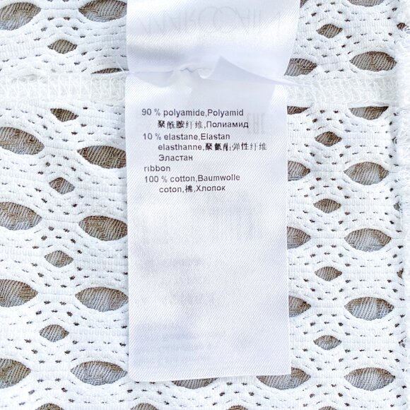 Marc Cain - Open-Front White Mesh-Lace Blazer - Picture 12 of 15